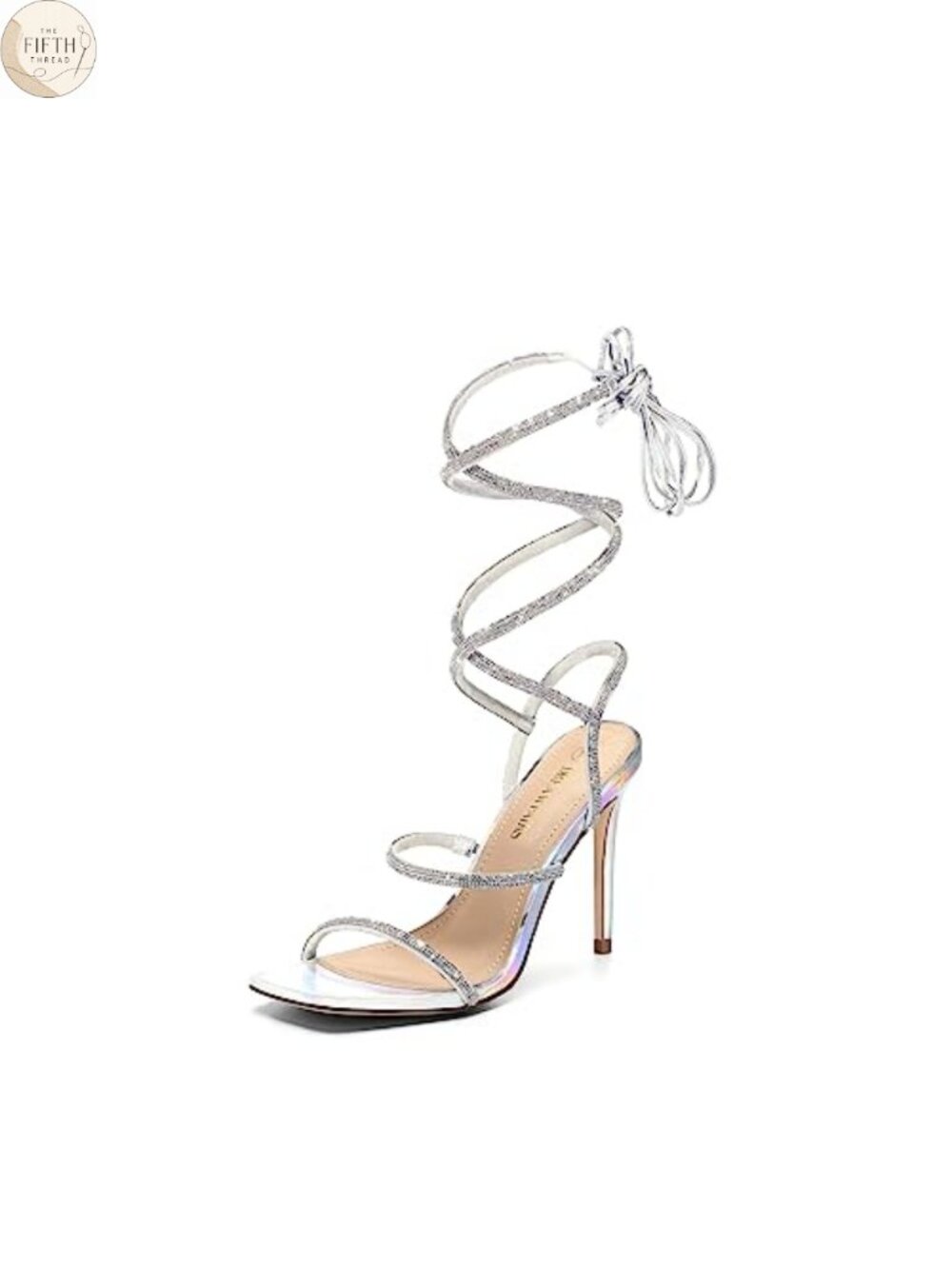 Rhinestone Strappy Gladiator High Heels Open Square Toe Dressy Pumps Sandals